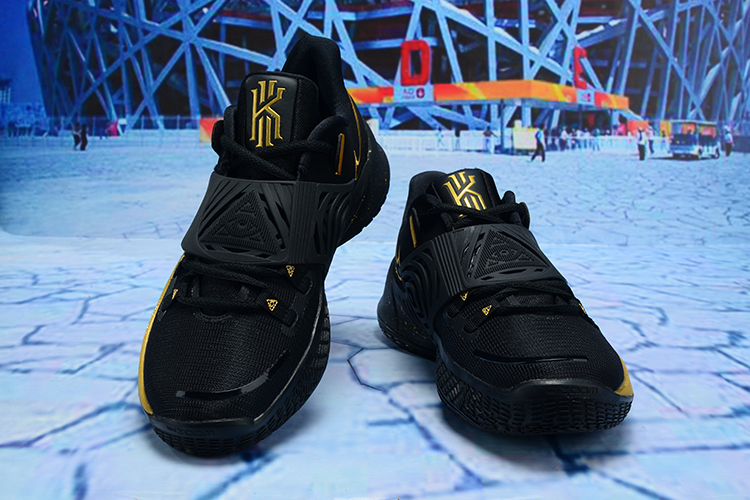 2020 Men Nike Kyrie Irving 3 Low Black Gold Basketball Shoes - Click Image to Close